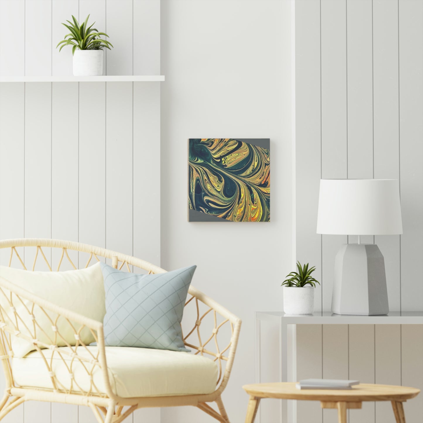 Organic Wood Canvas "One of the kind art By Al.Smadi"