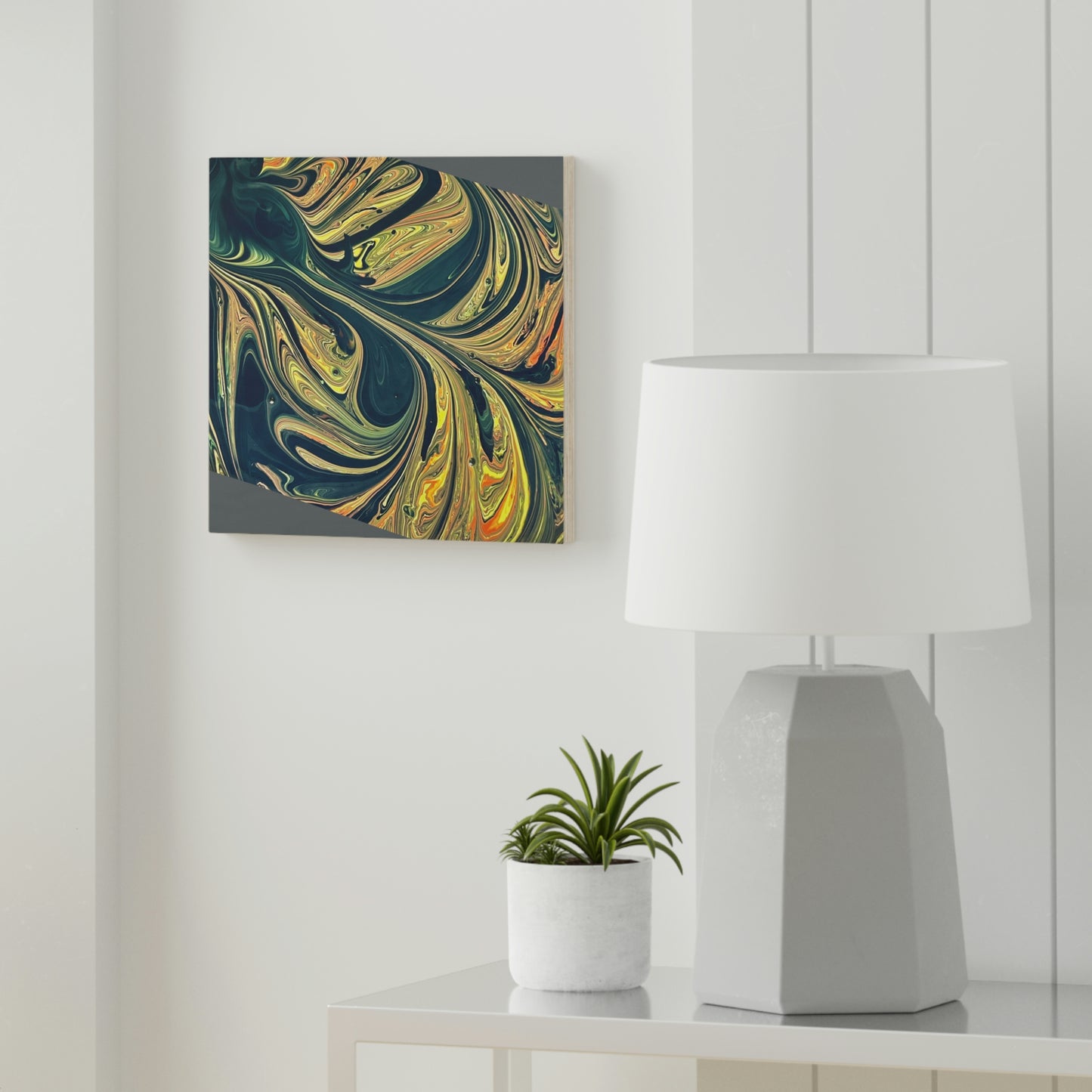 Organic Wood Canvas "One of the kind art By Al.Smadi"